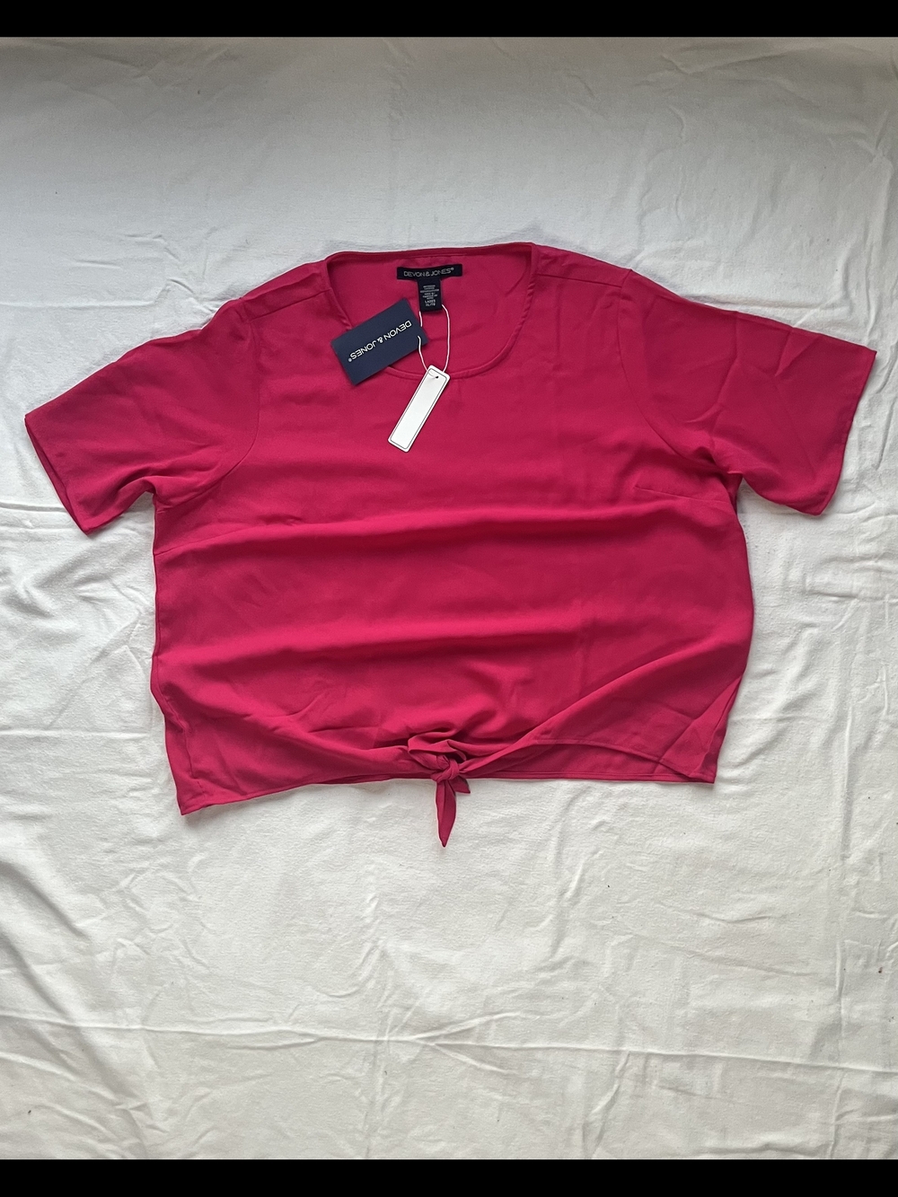 Devon & Jones Pink XL Crop Top NWT